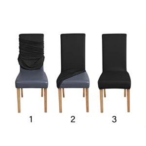 Amazon Basics Stretch Dining Chair Slipcover, Set of 4, Black