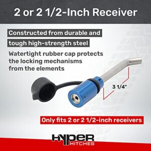 Hyper Hitches Receiver Hitch Lock Pin, Fits 2-Inch or 2 1/2-Inch Receivers, Made in The USA, (Blue)