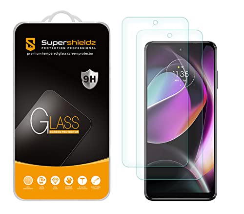 Supershieldz (2 Pack) Designed for Motorola Moto G 5G (2022) Tempered Glass Screen Protector, Anti Scratch, Bubble Free