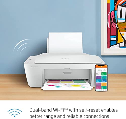 Bools H-P DeskJet 2752e Wireless All-in-One Color Inkjet Printer for Home, Office, Print, Copy, Scan, Wireless, USB Connectivity, Mobile Printing USB Printer Cable