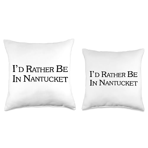 I'd Rather Be In Nantucket Throw Pillow, 18x18, Multicolor