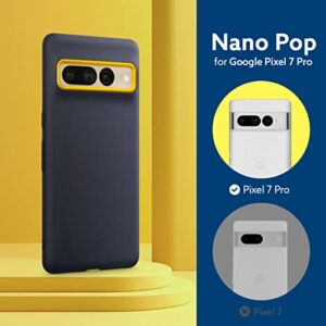 Caseology Nano Pop for Google Pixel 7 Pro Case [Military Grade Drop Tested] Dual Layer Silicone Case - Blueberry Navy