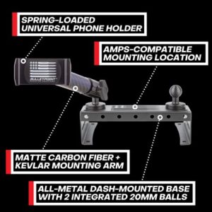 Bulletpoint Metal Dash Mount Phone Holder Compatible with 2015-2020 Ford F150 & 2017+ F250/F350 Super Duty - Dual 20mm Ball Dash F150 Phone Mount (13th Generation)