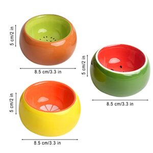 Hamster Bowls 3 Pack Dwarf Hamster Food Bowl Prevent Chewing Hamster Feeding Bowl Guinea Pig Hamster Water Rat Bowl Small Animal Food Dish for Syrian Rabbit Gerbil Chichilla Hedgehog Sugar Glider