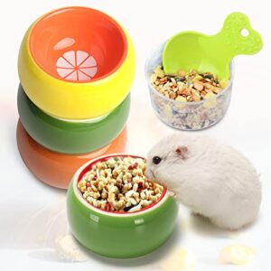 Hamster Bowls 3 Pack Dwarf Hamster Food Bowl Prevent Chewing Hamster Feeding Bowl Guinea Pig Hamster Water Rat Bowl Small Animal Food Dish for Syrian Rabbit Gerbil Chichilla Hedgehog Sugar Glider