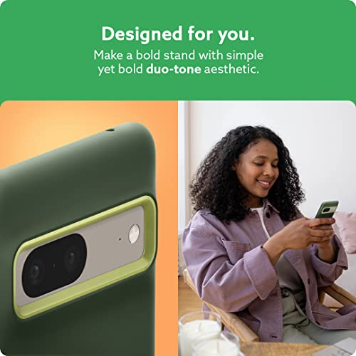 Caseology Nano Pop for Google Pixel 7 Case [Military Grade Drop Tested] Dual Layer Silicone Case - AVO Green