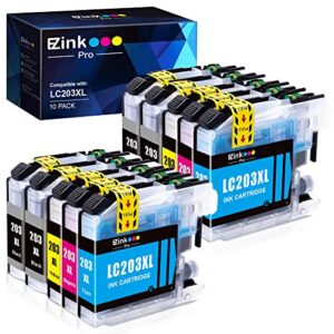 e-z ink pro lc203 lc201 lc203xl comaptible ink cartridges replacement for brother lc203 lc201 lc203xl lc201xl to use with mfc-j480dw mfc-j880dw mfc-j4420dw mfc-j680dw mfc-j885dw j460dw j460dw(10 pack)