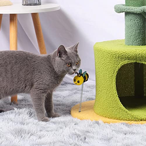 Zthdjdl Flower cat Tree Tower - cat Tree for Indoor Cats with Scratching Post Cat Climbing Activity,Small cat Tree with Hammock Bed condo - Pink Cute cat Tree Flower Scratcher for Cats Natural sisal