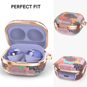 Delidigi for Galaxy Buds 2 Pro Case (2022) / Galaxy Buds Pro Case (2021) / Galaxy Buds 2 Case/Galaxy Buds Live Case Stylish Hard TPU Shockproof Case Cover for Women Girls Samsung Earbuds (Mandala)