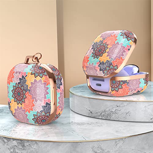 Delidigi for Galaxy Buds 2 Pro Case (2022) / Galaxy Buds Pro Case (2021) / Galaxy Buds 2 Case/Galaxy Buds Live Case Stylish Hard TPU Shockproof Case Cover for Women Girls Samsung Earbuds (Mandala)