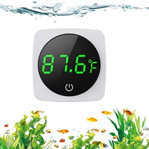digital aquarium thermometer, paizoo led display thermometer for aquarium fish tank, high accurate to ±0.9°f, touch & sleep mode, thermometer with temperature sensor on the back for fish, turtles