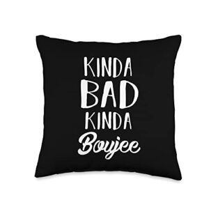 kinda bad kinda boujee womens ladies quote gift bad kinda boujee throw pillow, 16x16, multicolor