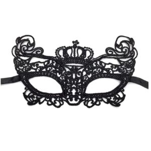 DNHCLL Women Masquerade Mask Lace Masks Prom Ball Bar Masquerade Halloween Costume Party Decor(Crown Style)