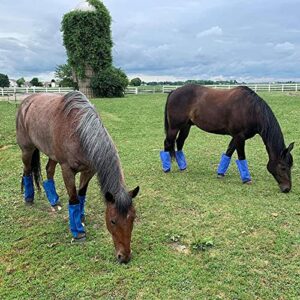 lurexes Horse Care Boots Breathable Mesh Fly Boots Loose Horse Leggins for Reducing Stomping, Stress & Fatigue Leg Wraps Protective Gear Set of 4