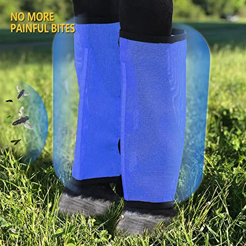 lurexes Horse Care Boots Breathable Mesh Fly Boots Loose Horse Leggins for Reducing Stomping, Stress & Fatigue Leg Wraps Protective Gear Set of 4