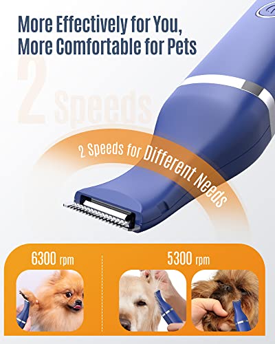 Dog Paw Trimmer , 2-Speed Small Dog Clippers for Face, Ear, Pet Grooming Tool for Cats Rabbits