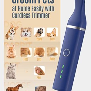 Dog Paw Trimmer , 2-Speed Small Dog Clippers for Face, Ear, Pet Grooming Tool for Cats Rabbits