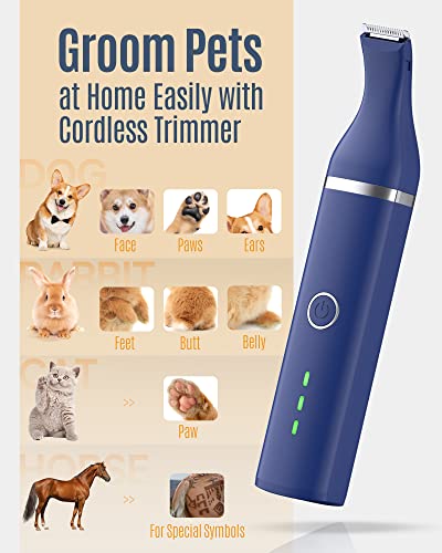 Dog Paw Trimmer , 2-Speed Small Dog Clippers for Face, Ear, Pet Grooming Tool for Cats Rabbits