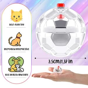 CHENGU 15 Pieces Ghost Hunting Cat Ball Light up Cat Balls Motion Activated Interactive Cat Toy Small LED Glowing Pet Ball for Animal Dog Running Activity Indoor Supplies, 1.38 x 1.5 Inches