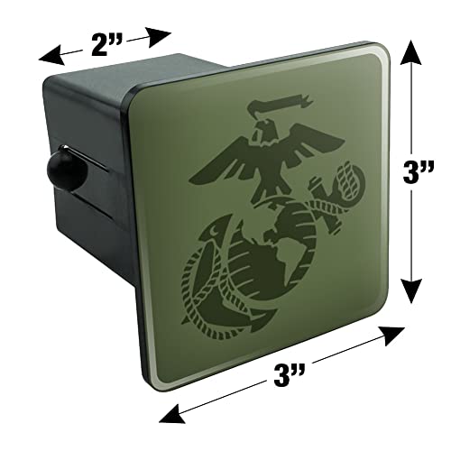 Marines USMC Green Logo Tow Trailer Hitch Cover Plug Insert