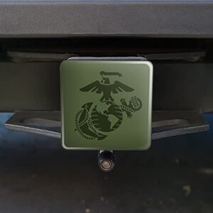 Marines USMC Green Logo Tow Trailer Hitch Cover Plug Insert