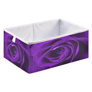 keepreal purple rose basket bin large storage basket toy basket rectangular storage basket clothes basket decorative basket for home office