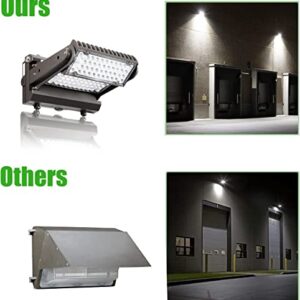 Dusk to Dawn 150W Rotatable LED Wall Pack Light, 5000K 20000LM 800-1000W HPS/HID Equiv, ETL Adjustable Head Outdoor LED Wallpack Lighting Fixture for Area Light, Parking, Garages,Warehouse,Entrance