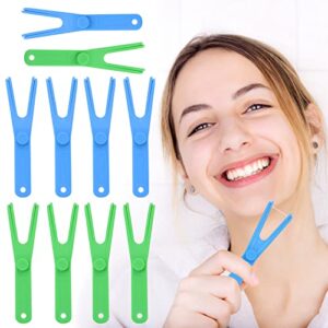 10 PCs Reusable Flosser Holder, Dental Floss Holder, Floss Handle Durable Adults and Kids Dental Tools…