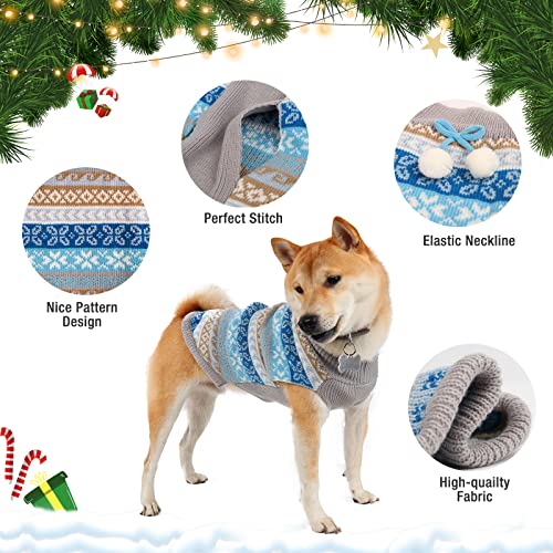 Christmas Dog Sweater for Small Dogs, Warm Winter Knitwear Puppy Pet Clothes