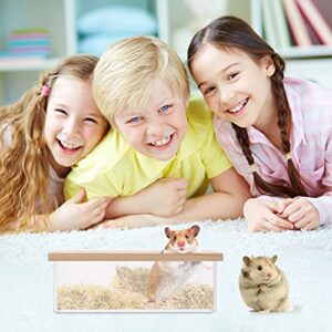 PATKAW Hamster Hideout, 1 Pc Hamster Sand Bath Box Hamster Litter Box Hamster Bathtub Hamster Cages Accessories for Hamster, Rat, Pet - 6.48X4.52inch