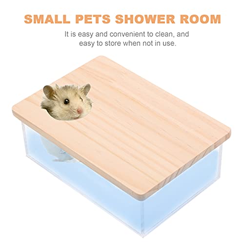 PATKAW Hamster Hideout, 1 Pc Hamster Sand Bath Box Hamster Litter Box Hamster Bathtub Hamster Cages Accessories for Hamster, Rat, Pet - 6.48X4.52inch