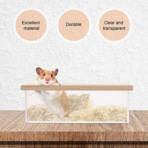 PATKAW Hamster Hideout, 1 Pc Hamster Sand Bath Box Hamster Litter Box Hamster Bathtub Hamster Cages Accessories for Hamster, Rat, Pet - 6.48X4.52inch