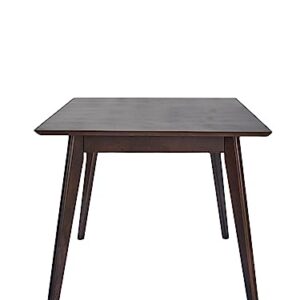 DAIVA CASA Pegasus Rectangular Wooden Dining Table Birch Small Dinner Table Solid Wood Kitchen & Dining Room Tables/Scandinavian Furniture Mid Century Modern Table Dining Room Table 47x30 inch