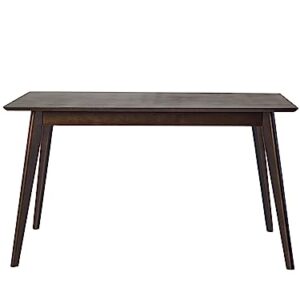 DAIVA CASA Pegasus Rectangular Wooden Dining Table Birch Small Dinner Table Solid Wood Kitchen & Dining Room Tables/Scandinavian Furniture Mid Century Modern Table Dining Room Table 47x30 inch