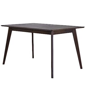 DAIVA CASA Pegasus Rectangular Wooden Dining Table Birch Small Dinner Table Solid Wood Kitchen & Dining Room Tables/Scandinavian Furniture Mid Century Modern Table Dining Room Table 47x30 inch