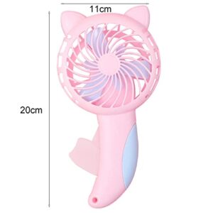 Portable Handheld Mini Fan for Girls, USB Charging Shell Shape Manual Cooling Fan Air Blower for Summer Random Color 1
