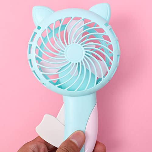 Portable Handheld Mini Fan for Girls, USB Charging Shell Shape Manual Cooling Fan Air Blower for Summer Random Color 1
