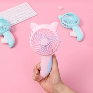 Portable Handheld Mini Fan for Girls, USB Charging Shell Shape Manual Cooling Fan Air Blower for Summer Random Color 1