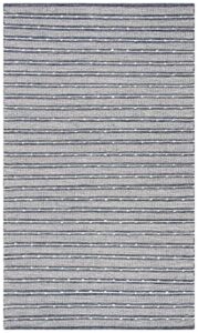 safavieh striped kilim collection 2' 3" x 5' navy / blue stk513n handmade flatweave cotton entryway living room foyer bedroom accent rug