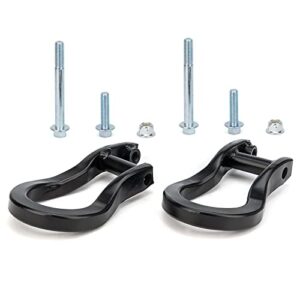 weileite front bumper tow hook shackles chevy silverado 1500 2019 2020 2021 2022 replace 84195908(2pcs,black)