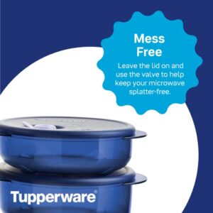 Tupperware Brand Vent ‘N Serve Container Set - 3 Small Round Containers to Prep, Freeze & Reheat Meals + Lids - Dishwasher, Microwave & Freezer Safe - BPA Free