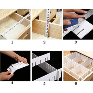 Kitchen Storage Set with 8pcs Deep Drawer Dividers (42cm x 9cm) and 1pc White Silicone Sponge Holder. A Clean Kitchen Gives a Good Mood by HGZYE