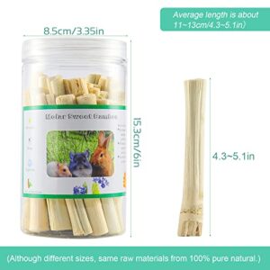 Small Pet 0.66lb Bunny Molar Toys, Sweet Bamboo Sticks Chew Snacks, Natural Snacks Teeth Grinding for Bunnies Chinchillas Hamsters Guinea Pigs and Other Small Pets 300g