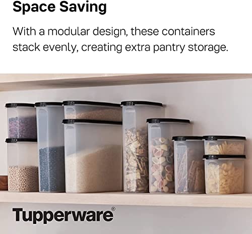 Tupperware Brand Modular Mates Super Oval Container Set - 5 Dry Food Storage Containers with Lids - Airtight, Dishwasher Safe & BPA Free