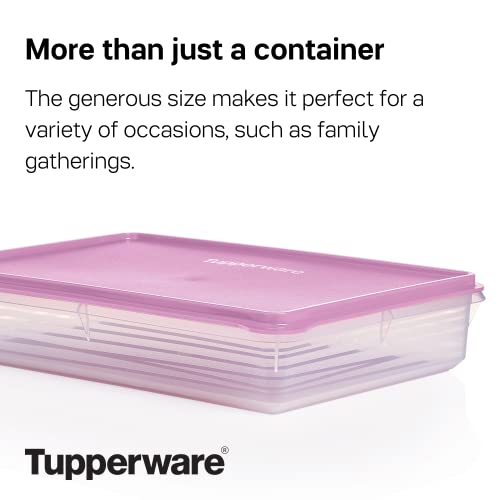 Tupperware Brand Snack-Stor Large Rectangular Food Storage Container + Lid, 3.6L (14¾ Cup) - Airtight, Dishwasher Safe & BPA Free