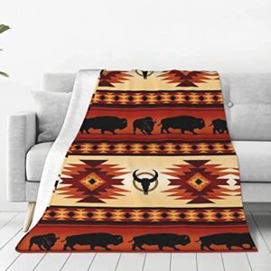 western aztec ultra-soft flannel fleece blanket art print throw for couch/living room/warm winter cozy plush throw blankets for adults or kids