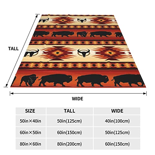 Western Aztec Ultra-Soft Flannel Fleece Blanket Art Print Throw for Couch/Living Room/Warm Winter Cozy Plush Throw Blankets for Adults Or Kids