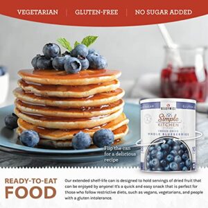 Simple Kitchen Freeze Dried Whole Blueberries - 28 Servings, 10 Can, Emergency Food and Every Day Ingredient