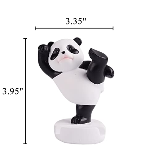 Stellar Panda Kawaii Phone Stand for Desk,Adjustable Compatible with Smartphones and Tablets,Cute Panda Smartphone Stand,Kawaii Room Decor Aesthetic (Black)