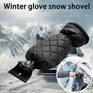 AQTZGOS Car Windshield ice Scraper, deicer with Retractable Handle Snow Brush 180° Swivel Brush Head Snow Scraper with Towel Gloves, Suitable for Cars, Trucks, SUVs